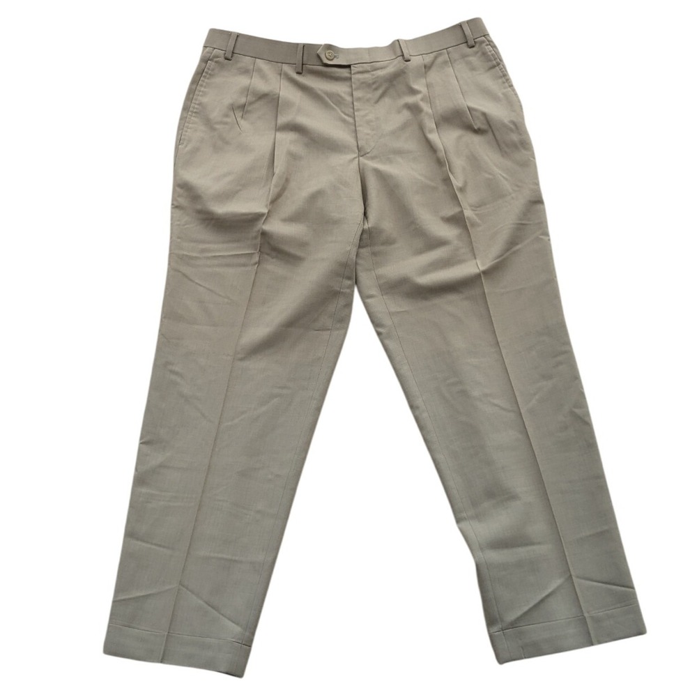 Lauren Ralph Lauren‎ Total Comfort Pleated Dress Pants Men's 38x29 Tan